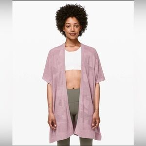 Lululemon Find Your Light Mauve Knit Open Sweater Wrap - Camouflage - One Size